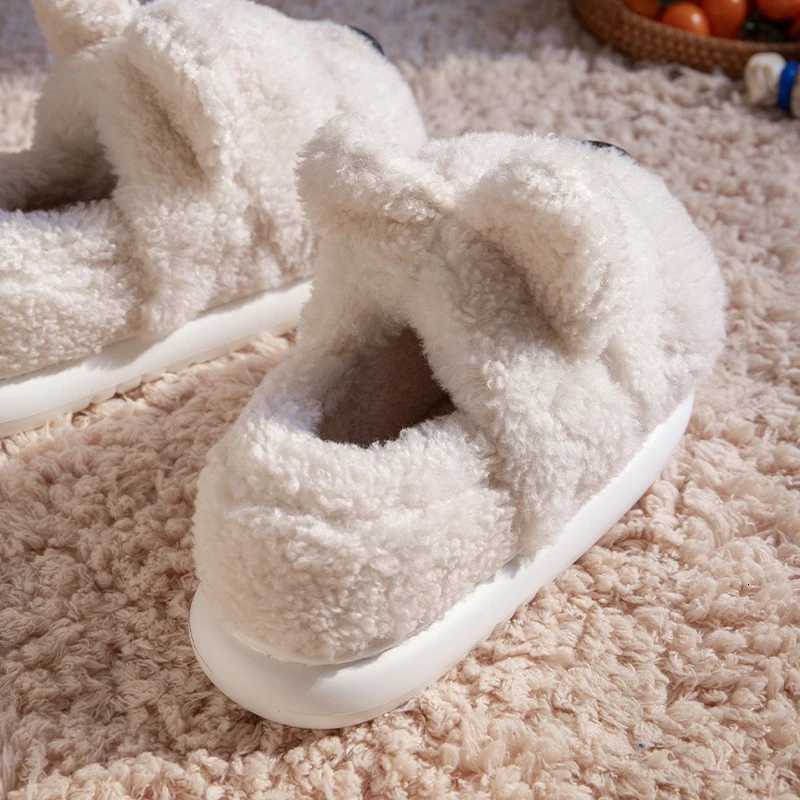 Cute Dog Cotton Slippers for Women Spring and Autumn Indoor Non Slip Winter Warm Fur Home Slippers Soft Plush Men Slippers S260305