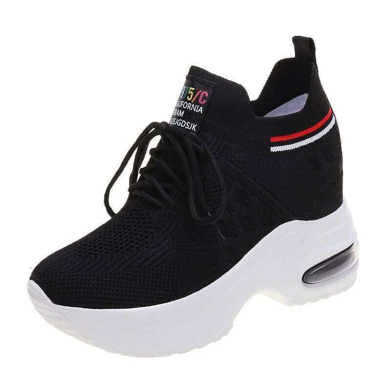 Womens PU Fabric Retro Lace-Up Sneakers Women's Heels Summer Autumn Fashion Designer Tennis Female Breathable Shoes