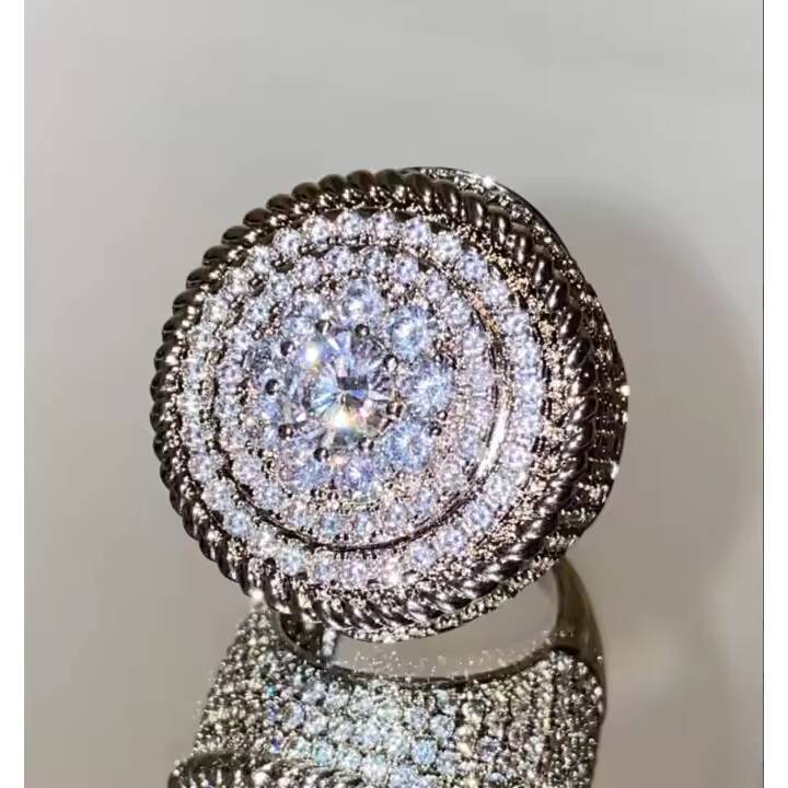 Hip Hop Style Moissanite Diamond Rings With Elegant Design For Every Party Function Gift