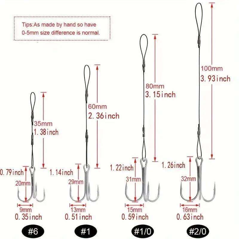 Treble Hooks, High Carboon Steel Hook, Perch Bass Predator, Fishing Accessories S260305
