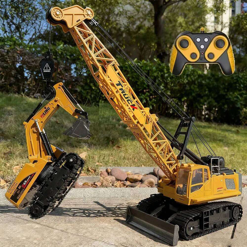 Rc Excavator Bulldozer Truck Toys for Boy 2.4G Remote Control Dumper Engineering Vehicle tractor Crawler Birthday Gift Child C260305