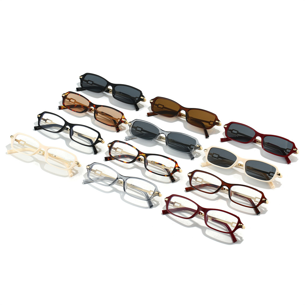 New European and American metal personalized small-frame street style retro high-end square sunglasses