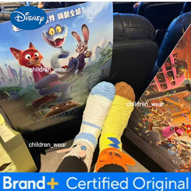 Disney Zootopia Socks Judy Nick Winter Coral Fleece Socks Boy Girl Cartoon HomeSock Cute Warm Sock Sleep Midtube Fleece Socks Xmas Gift H2603061