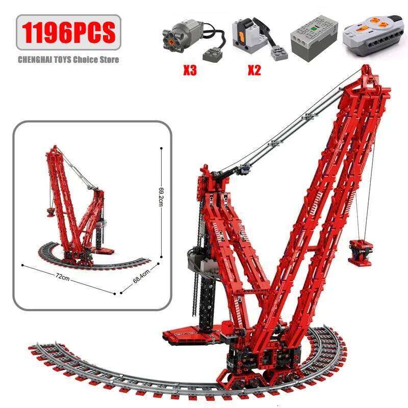 SK6000 Building Blocks Heavy Ring Crane Remote Control Technology Bricks Model Desktop Ornaments Kids Toys Holiday Gifts Z260306