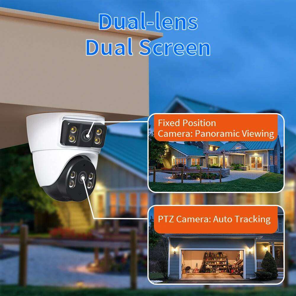 Xiaovv 12MP BQ3 WiFi House Security Camera CCTV With Lens Dual Screen 360 Degree PTZ AI Humanoid Detection Motion Tracking 26W0306