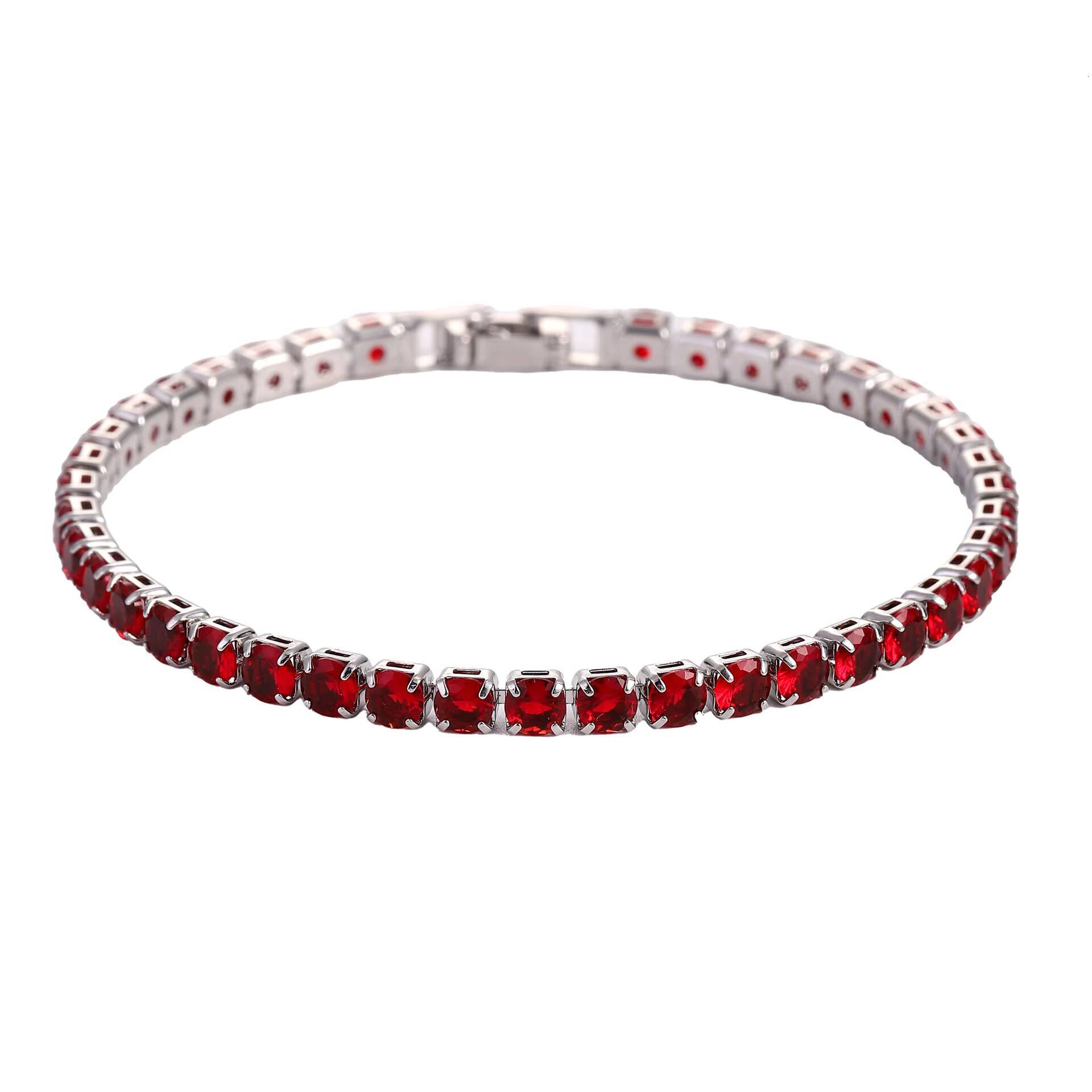 High-End Hip Hop Tennis Bracelet Gender-Free Zircon Round Jewelry Moissanite Bracelets Bangles Accessories
