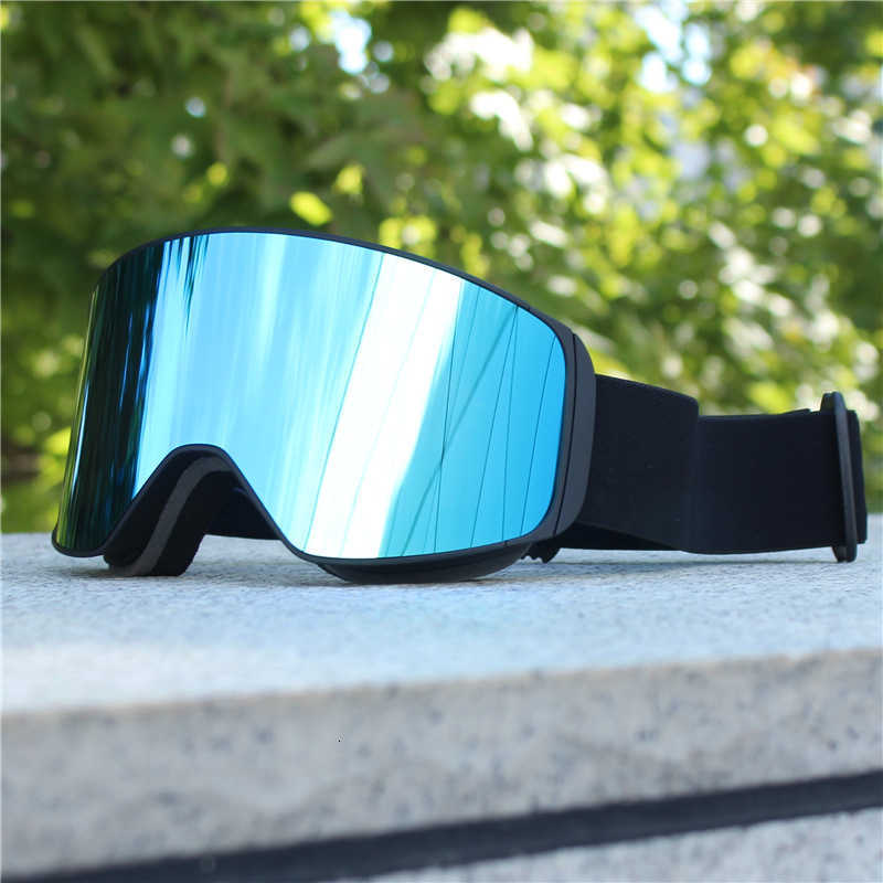 Mens and Womens Magnetic Ski Goggles Cylindrical Ski Glasses Anti-Fog Outdoor Goggles with Frame S260304
