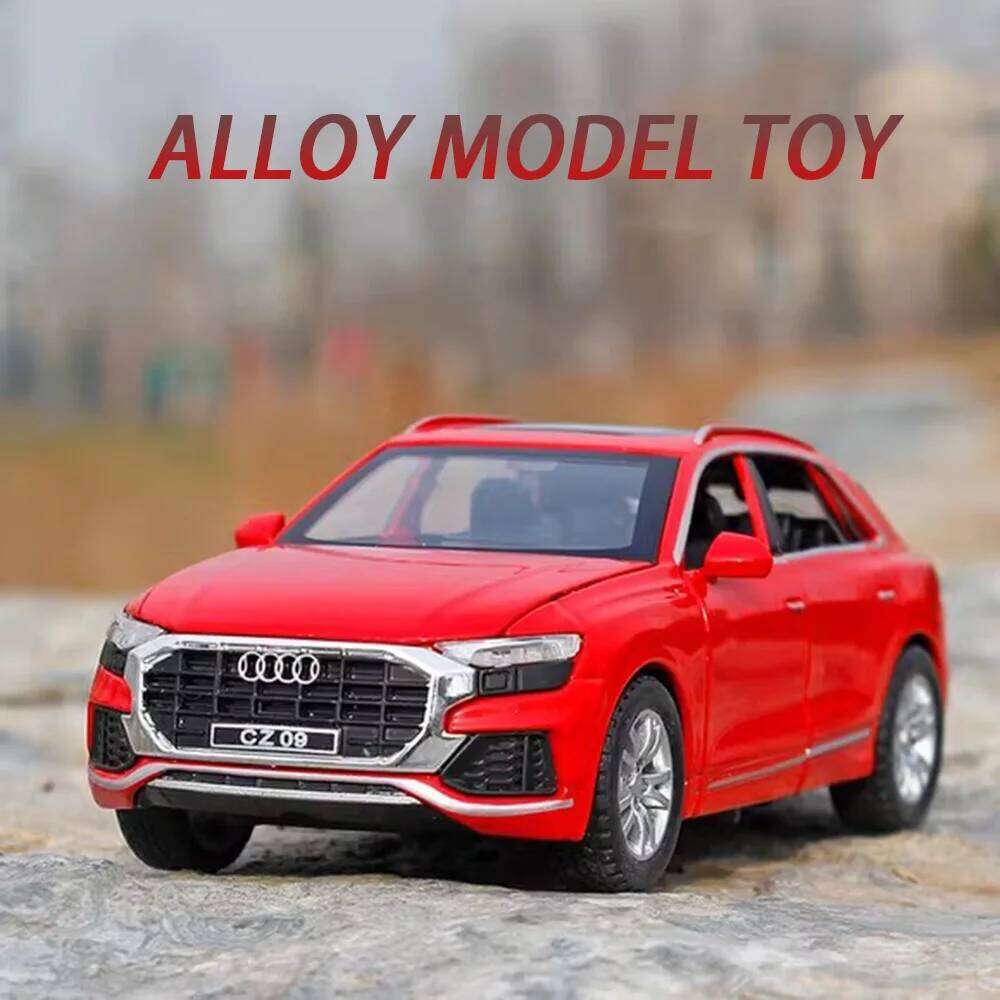 1:32 Q8 RS7 Car Metal Model Diecast Alloy Toy 6 Doors Opened with Sound Light Pull Back Vehices Collectable Miniature Home Decor Z260307