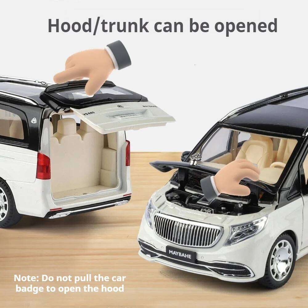 1:24 Scale VS680 Miniature Toys Car Diecast Alloy Model Four Wheel Suspension Doors Opened Sound Light Vehice Kids Birthday Gift Z260306