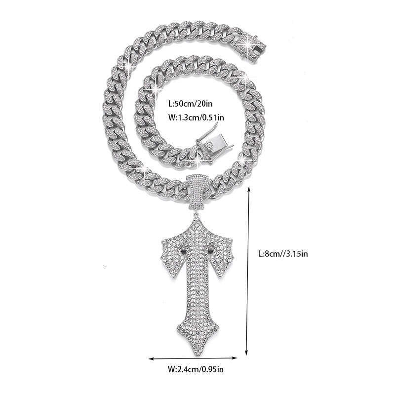 Cross-border exclusive supply of new European and American products: high-quality personalized three-dimensional alloy hip-hop sword pendant