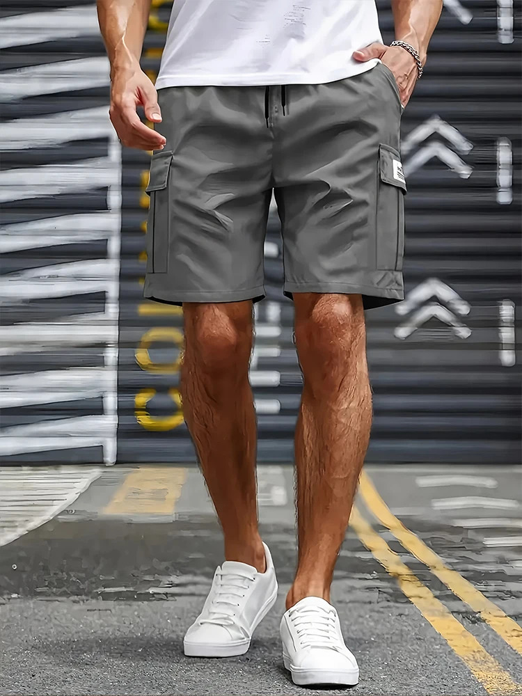 Big Pocket Mens Shorts Casual Work Cool Pants with point Loose Fit Clothing Waist Sports Male Outfit Shorts 260304