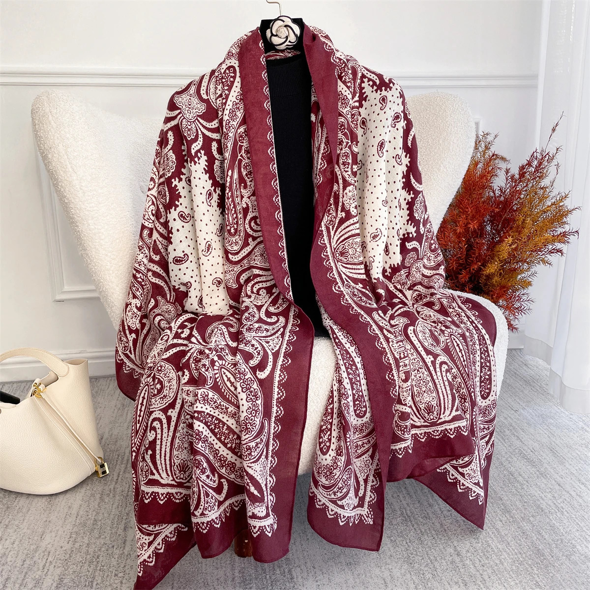 Autumn and Winter Travel Warm Cashmere Shawl Scarf Fashion Women Paisley Print Pashmina Blanket Wraps Female Cute Poncho Bufanda 260302