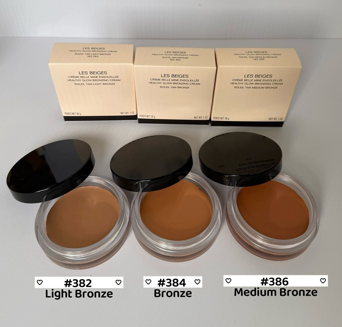 Brand Makeup Les Beiges Creme Belle Mine Ensoleillee Healthy Glow Bronzing Cream Medium Bronze Repairing Ancient Bronze Paste 30g High Quality
