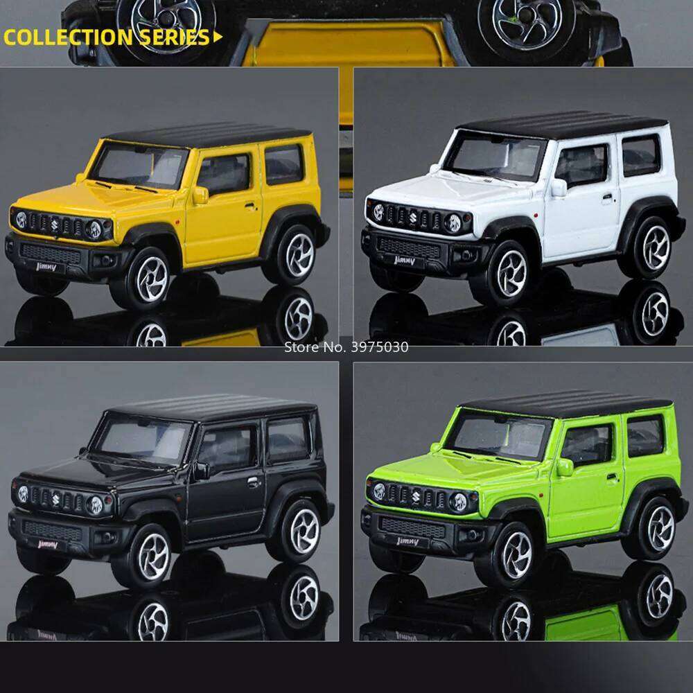 1:52 Alloy Suzuki Jimny Miniature Models Toys Cars Diecast Wheel Shock Absorption Slide Forward Vehicles for Collectible Item Z260307