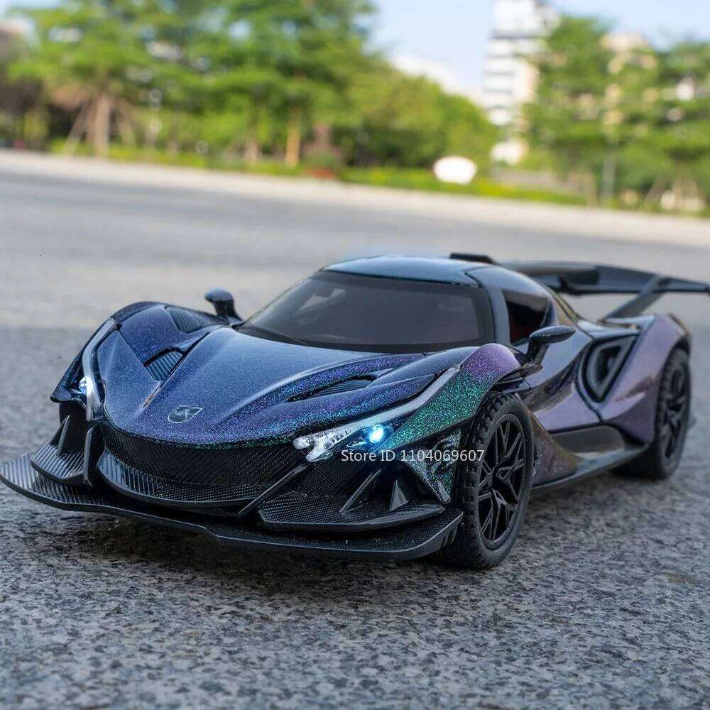 1:32 Apollo IE EVO Supercar Model Toys Alloy Diecast Sound Light Doors Opened Pull Back Exquisite Sports Cars for Kids Adults Z260306