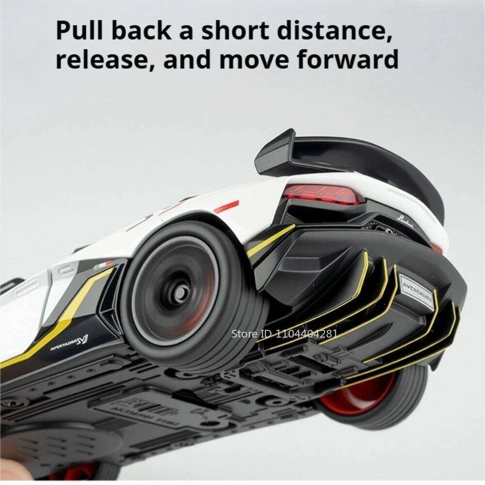 1:32 Lambor SVJ63 Valkyrie Car Toys Alloy Diecast Model Doors Opened Light Music Rear Wheel Pull Back Kids Collectible Ornaments Z260306