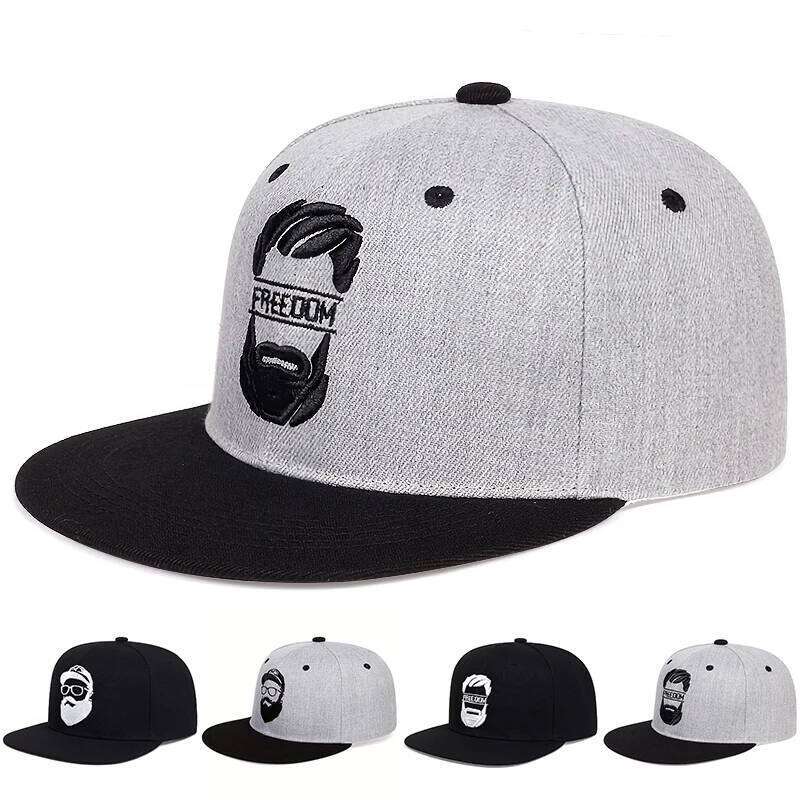 Unisex Uncle Beard Embroidery Hip-hop Hats Spring Autumn Adjustable Casual Snapback Baseball Caps Outdoor Sunscreen Hat Y260304