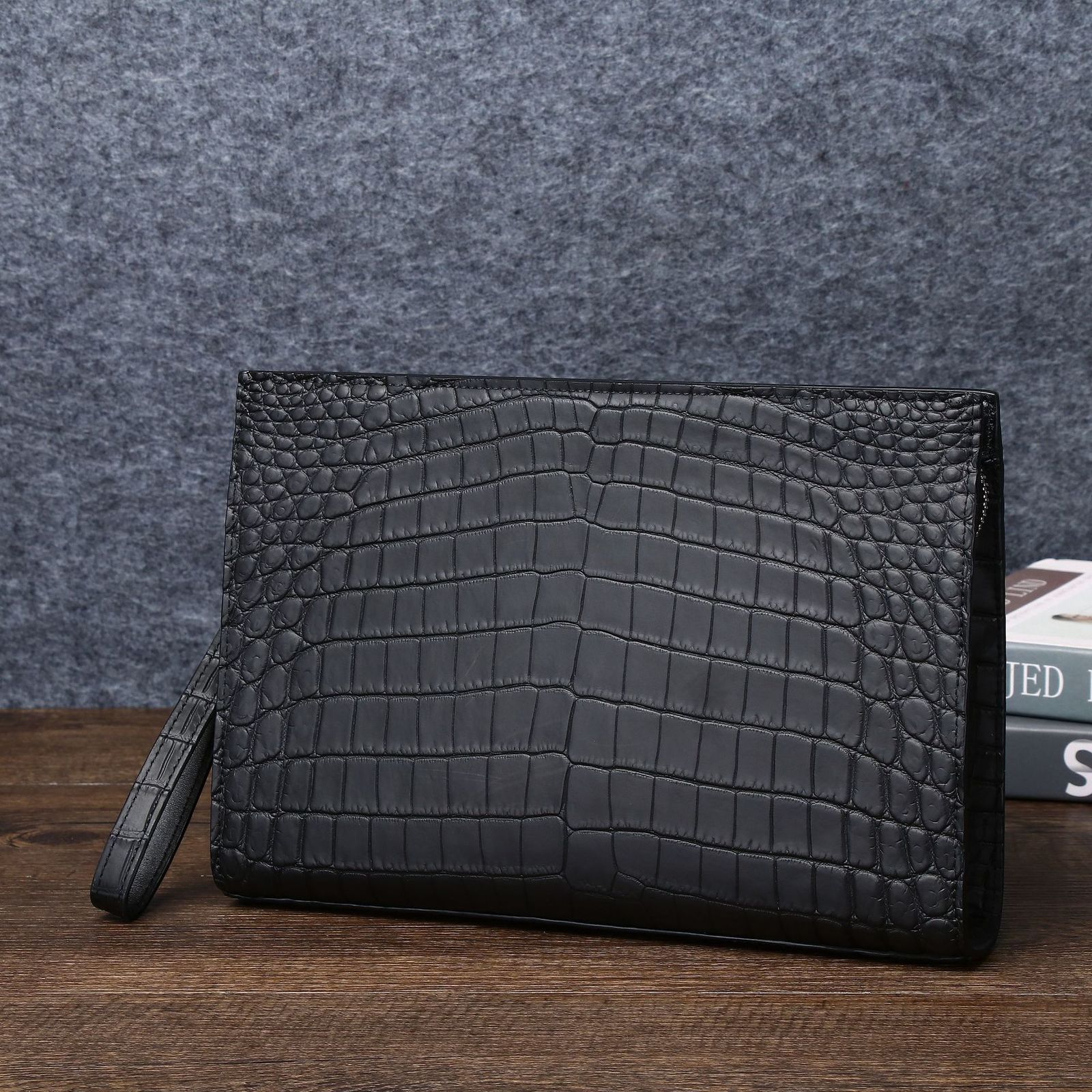 High Quality leather bag Mens Clutch bag genuine leather high-capacity cowhide bag 240802