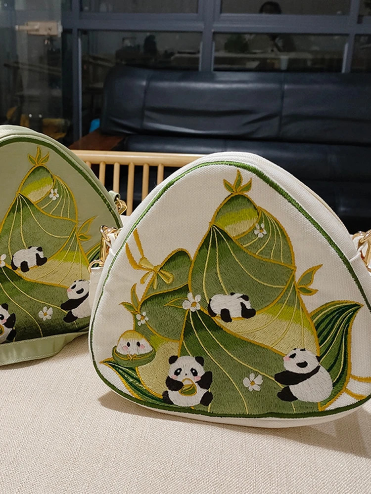 Embroidered Panda Bag Hanfu Antique Messenger Lolita Girls Mobile Phone Cute Zongzi Loong Boat Festival 260307