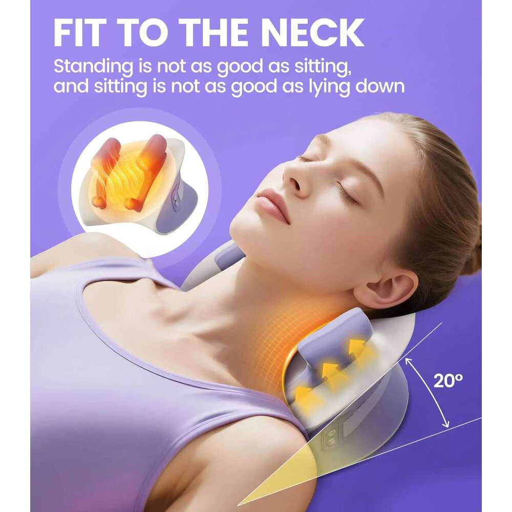 Electric Pillow,Designed for Neck with Red Light Function Shoulder Massager Knead Waist Leg Trapezius Massage 26Y0307