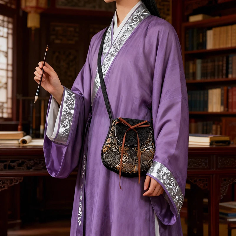Chinese Style Guofeng Vintage Shoulder Bag Artistic National Trend Women Crossbody Patchwork Fabric Hanfu Coin Purse 260307