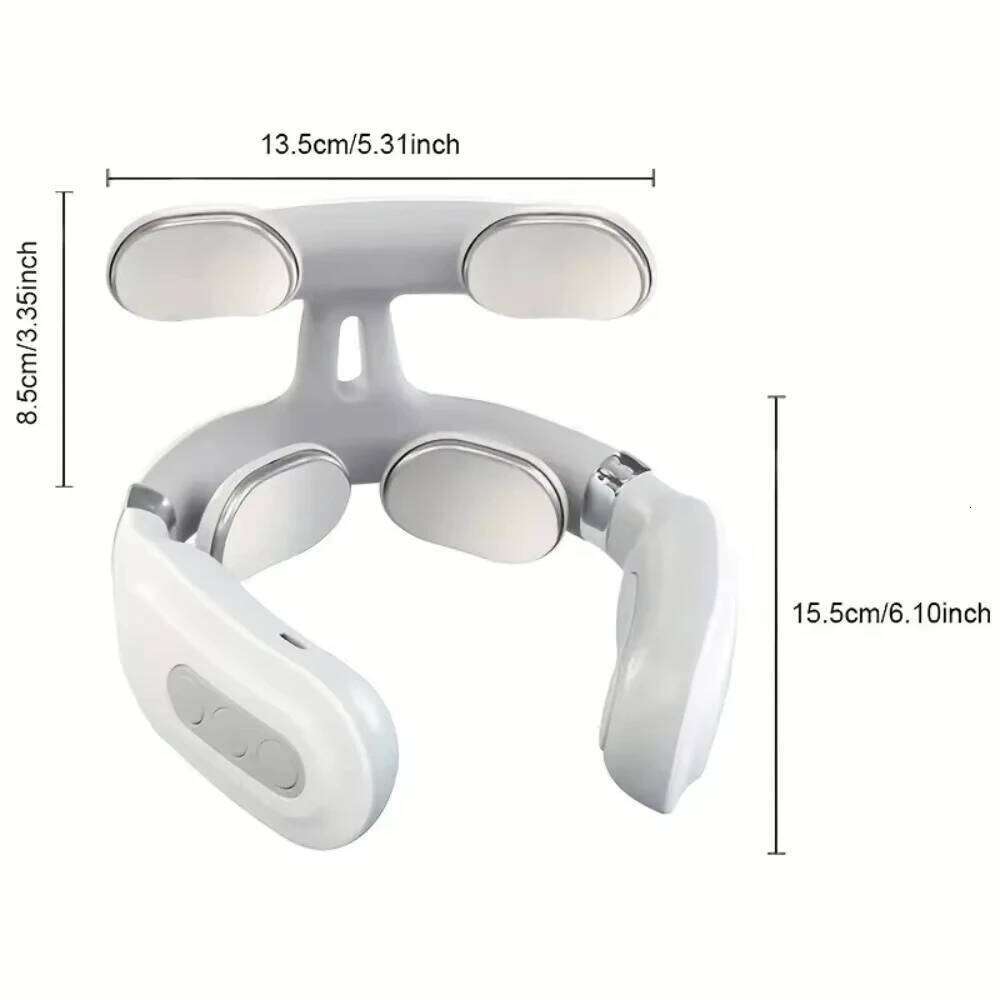 New Massage Intelligent USB Rechargeable Adjustment Heating Pressing Portable Pulse Cervical Spine Massager Neck Care 26Y0307