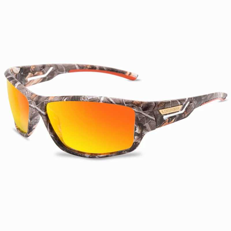 LOISRUBY Polarized Cycling Sunglasses Camouflage Driving Outdoor Sports Fishing Running Goggles UV400 Tacakle Eyewear S260304