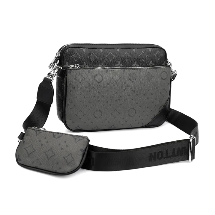 2026 Handbags Men Leather TRIO Messenger Bags Shoulder Make up Bag Designer Handbag Tote Man's bag