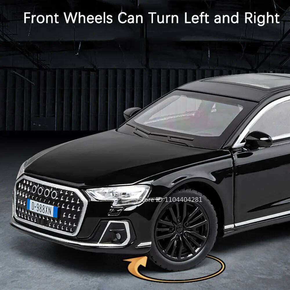 1:32 A8 RS7 Toy Alloy Diecast Car Doors Opened with Sound Light Front Wheel Steering Miniature Model Perfect Birthday Gift Z260306