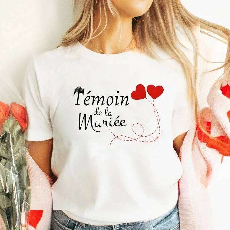 Bachelorette Hen Party Evjf Future Team Bride T-Shirt French Women Short Sleeved Tees Graphic Tops Bridal Shower Wedding Clothes XJ260306 XJ260306