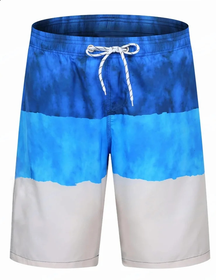 Summer Vacation Mens stripe Print Drawstring Waist Board Shorts Fashion Swim Trunks 3D Print Breathable Short Streetwear 260304