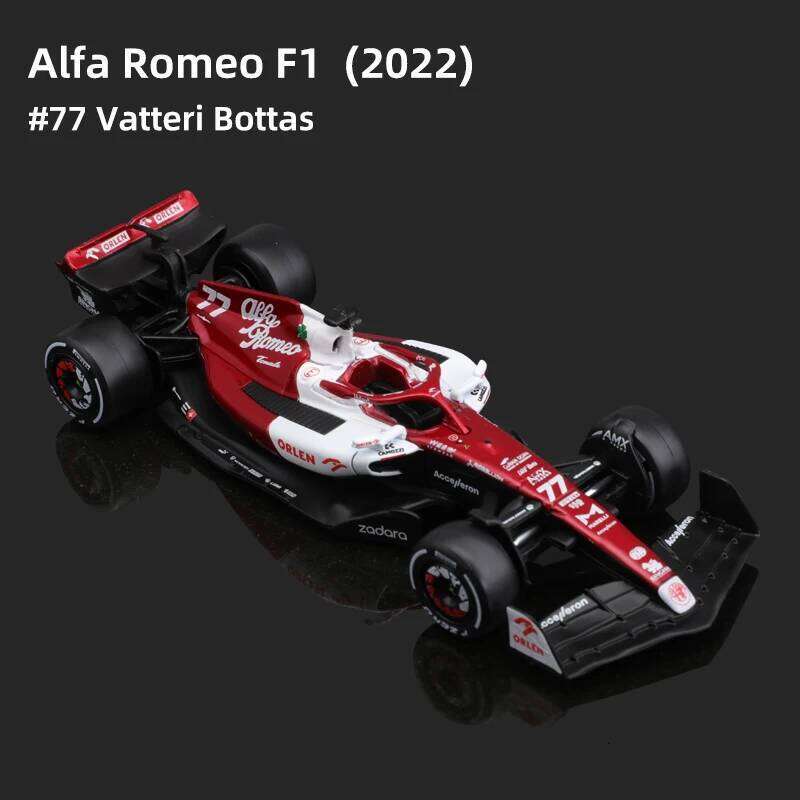 Bburago 1:43 2022 Alfa Romeo F1 Formula Racing Team C42 #24 Guanyu Zhou #77 Valtteri Bottas Alloy Car Model Collection Kids Toys Z260306