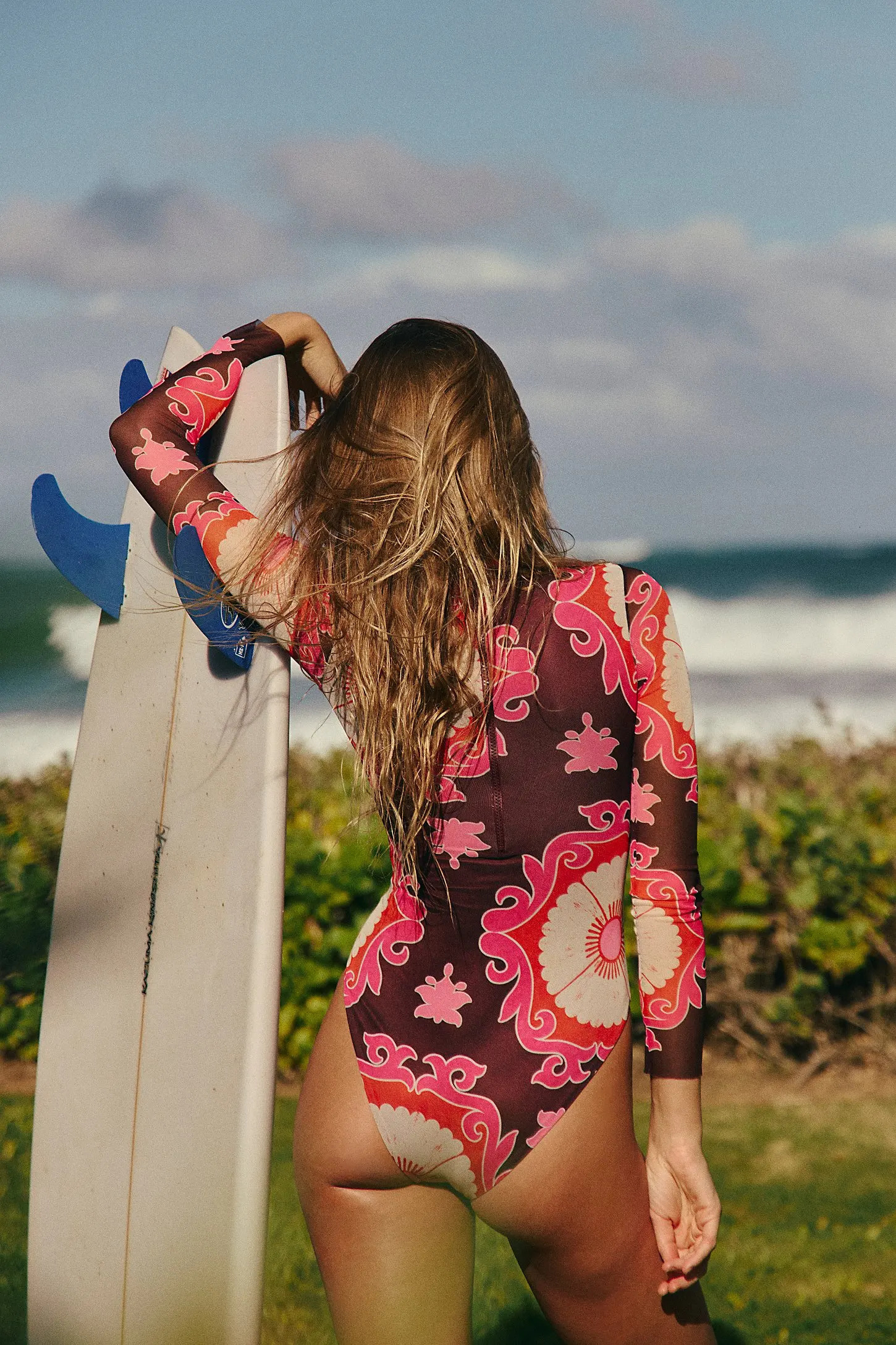 SEAURAL 2026 One Piece Swimsuit Long Sleeve Zipper Swimwear Women Print Vintage Beachwear Surfing Bathing Suit 260306