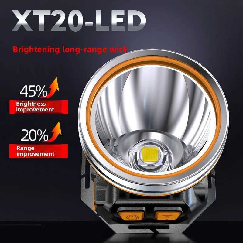 Outdoor Long Range Strong Light Power Ultra Bright Fishing Head Night Fishing Wearable Headlight Lithium Induction Flashlig H260307