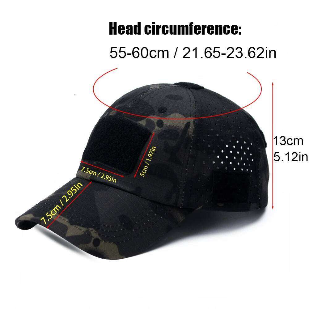 1pc New Men Camouflage Baseball Cap Breathable Sunscreen Outdoor Sports Hunting Hiking Camping Beach Fishing Sun Hat Y260304