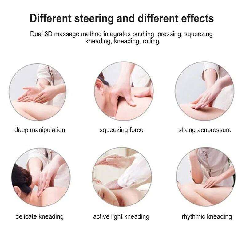 Back Neck Massager Infrared Heating Electric Foot Massage Pillow Deep Tissue Kneading For Waist Legs Shoulder Women Men 26Y0307