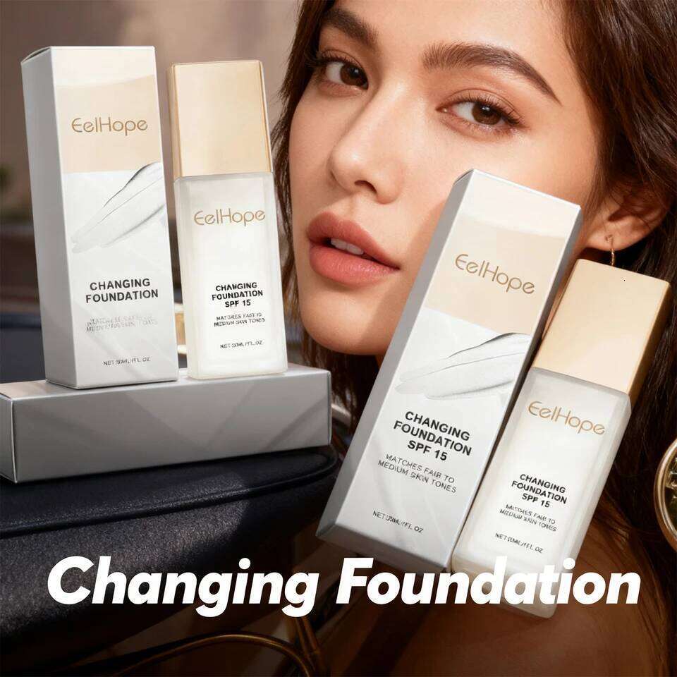 Changing Foundation Moisturizing Hides Wrinkles Lines SPF 15+ Hydrating Color Longwearing Waterproof Makeup Base Concealer 26L0306