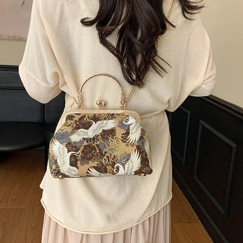 Silk Embroidery Crossbody Bag Patchwork National Style 2025 Bags for Women Hasp Simple Fashion Womens Handbags 260307