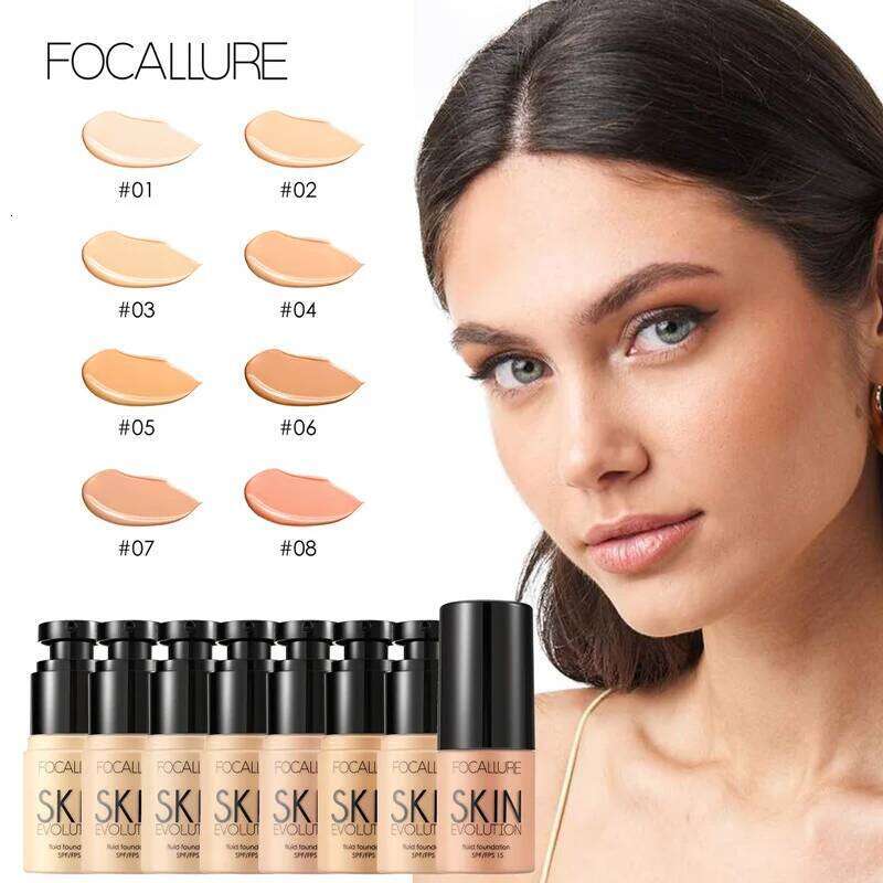 FOCALLURE Face Liquid Oil Control Moisturizer Full Coverage Concealer Matte Primer Base Cream Foundation Makeup 26L0306