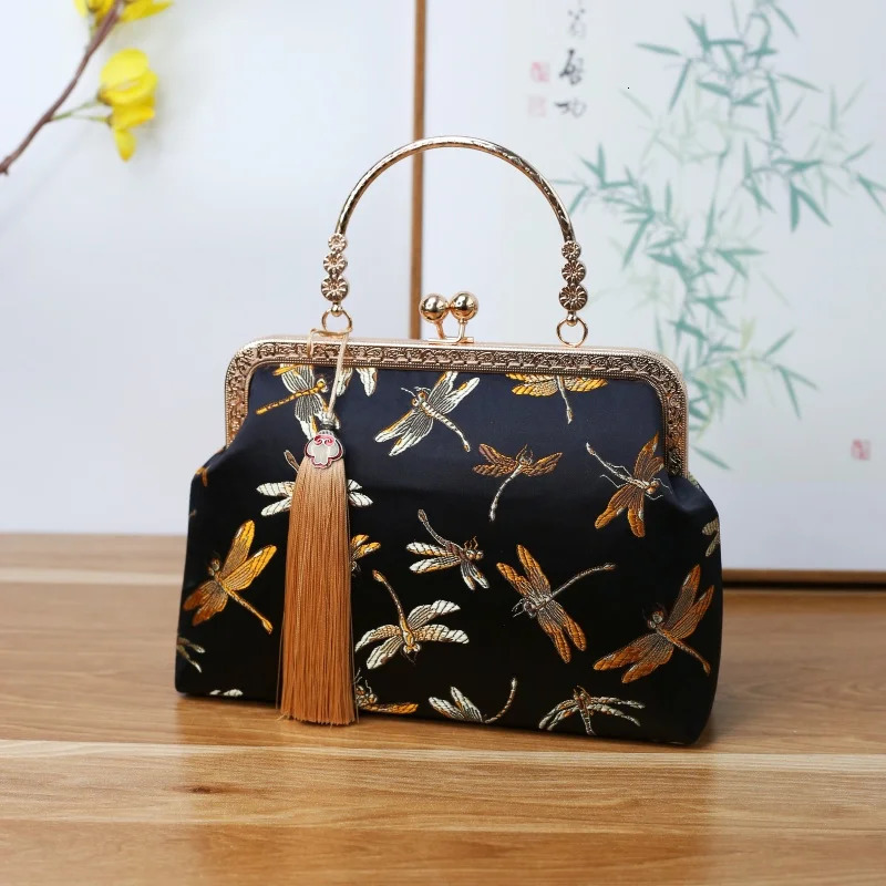 Vintage Fringe Tassel Metal Shell Mother Gift Bag Chain Women Shoulder Crossbody Hand Bags Handbags Purses 260307
