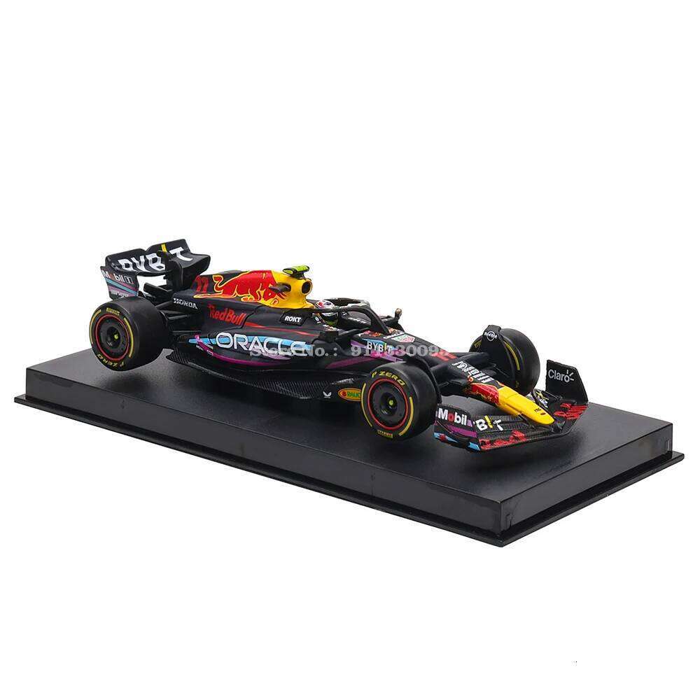 Bburago 1:43 2023 F1 Red Bull Racing RB19 Miami GP 1# Verstappen 11# Perez racing simulation model alloy car toy Z260306