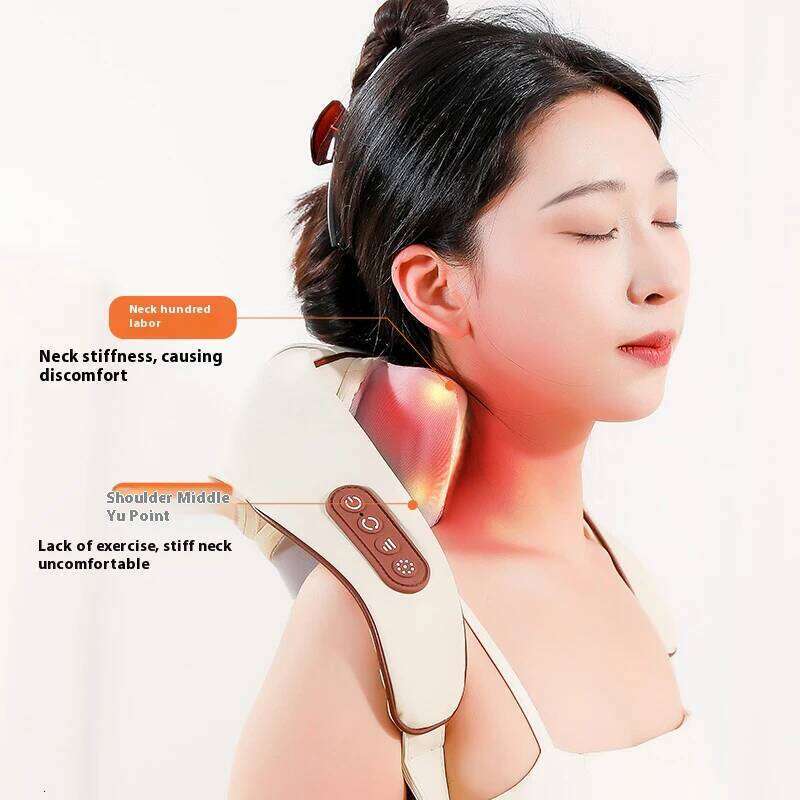 Pain Relief Kneading Massage Shawl Valentine's Day Gift Electric Neck Shoulder Massager with Heat Deep Tissue Relaxation Device 26Y0307