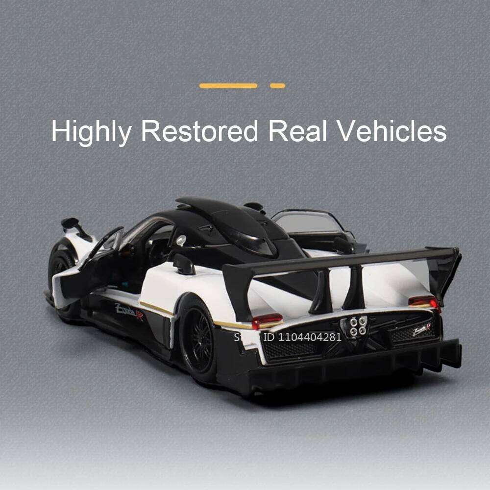 1:32 Pagani Zonda R Huaya BC Miniature Model Alloy Diecast Toys Car Doors Opened Sound Light Pull Back Vehices Boy Collect Gifts Z260306