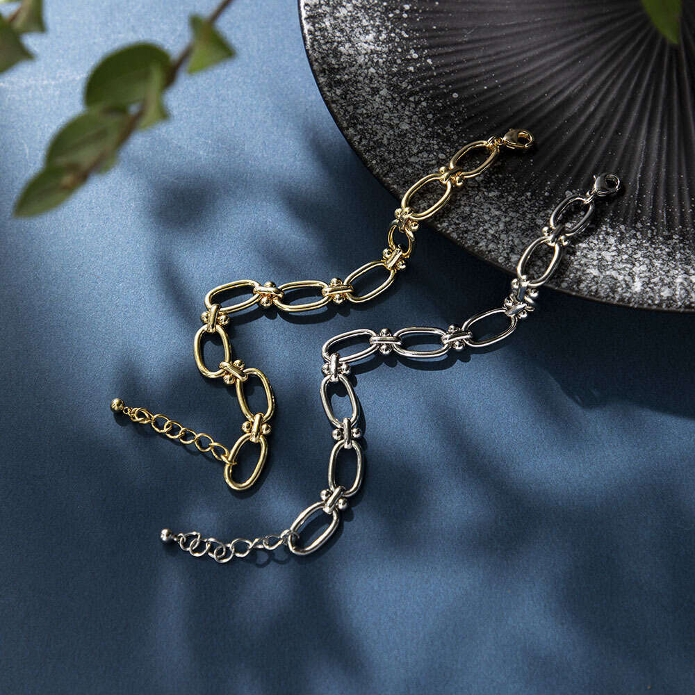 High Color Retention Copper Gold-Plated Niche High-End European and American Cross-Border Fashion Bracelet Personality Cuban Chain Hip-Hop Jewelry