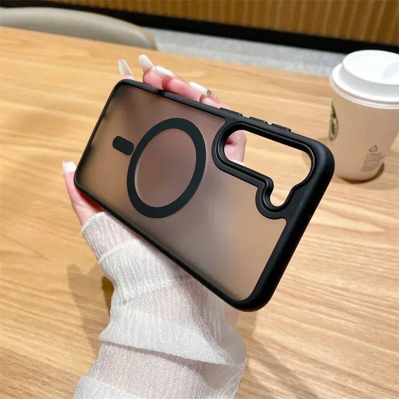 Luxury New Matte Translucent Business Phone Case for Samsung Galaxy S25 S24 Ultra S23 S22 Plus S20 S21 FE Magsafe Magnetic Cover ddmysept