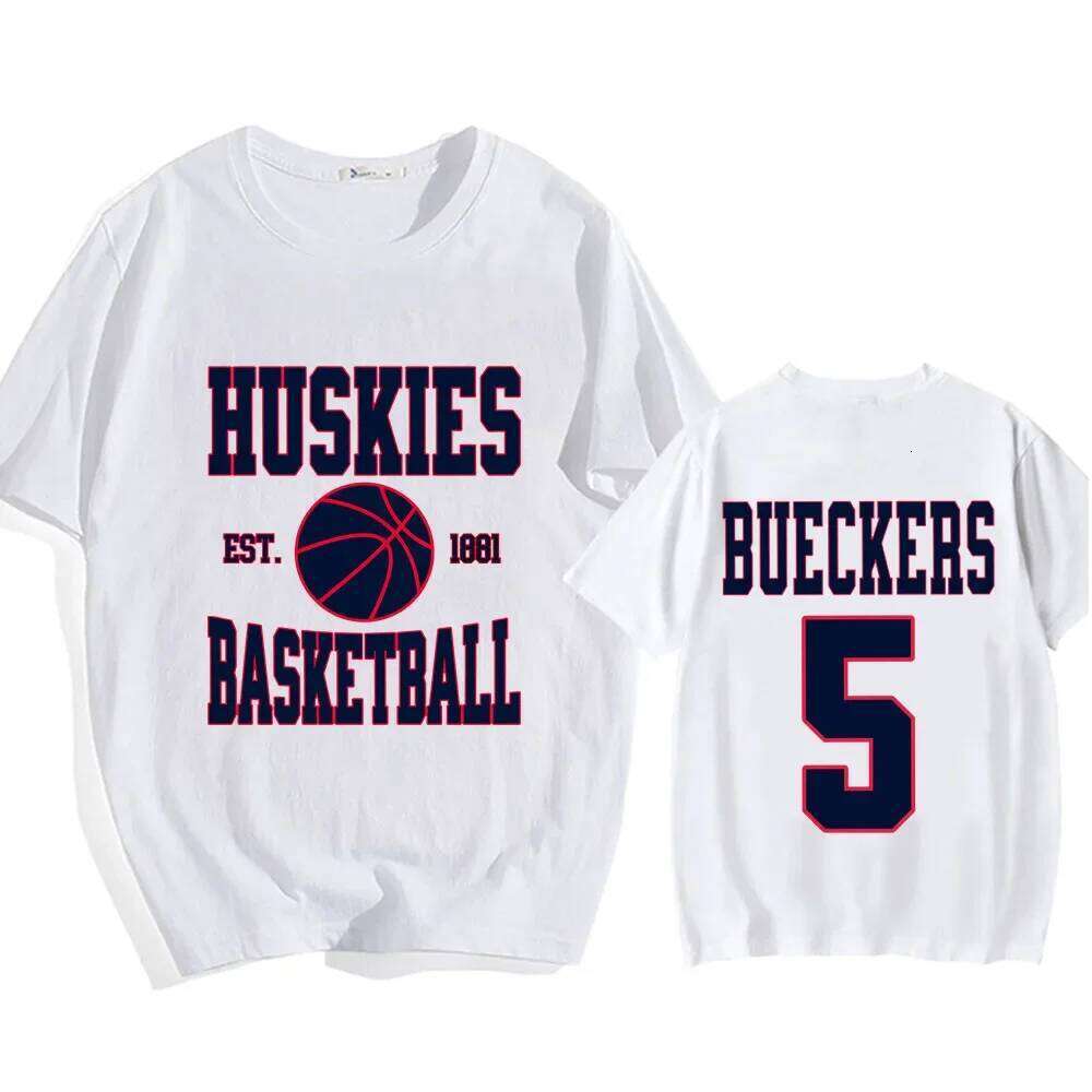 Paige Bueckers Number 5 T-shirts Double Side Graphic Printing Tee-shirt Short Sleeve Comfortable Tshirts Men/Women Tees XJ260306 XJ260306