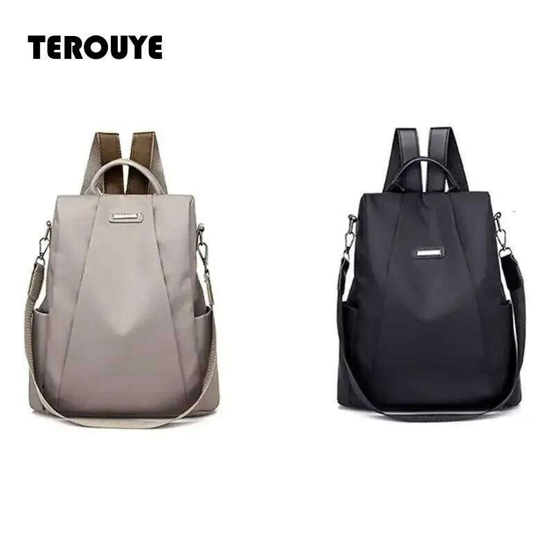 New Women's Fashionable Multifunctional Solid Color Backpack Detachable Casual Portable Shoulder Strap TEROUYE