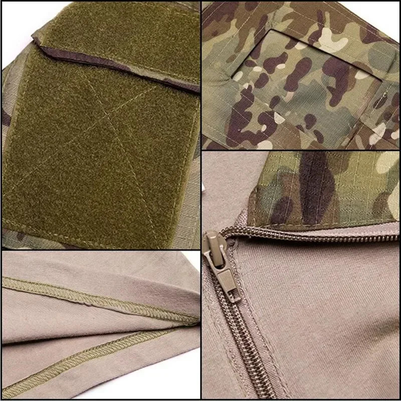 Outdoor Tactical Hiking TShirts Men Combat Military Army CP Camouflage Long Sleeve Hunting Climbing Shirt Cotton Sport Clothes 260302