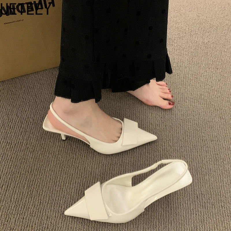 2026 Summer High Heel Women Sandals Fashion Pointed Toe Singbacks Shoes Style Banquet Party Sandalias Shoes 260306
