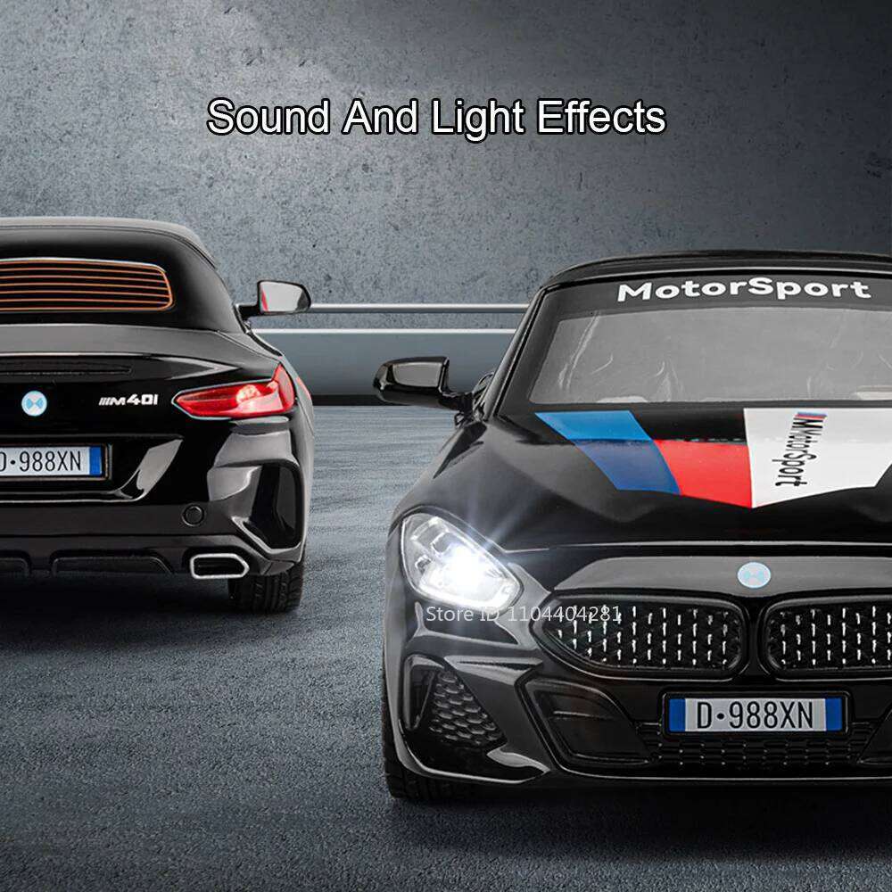 1:22 Z4 I8 Alloy Diecast Model Sports Car Toys Doors Opened Sound Light Pull Back Vehices for Friend's Holiday Gift Z260306